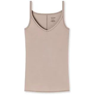 Schiesser Damen Spaghettitiop Top Personal Fit - 172722, Größe Damen:S, Farbe:braun