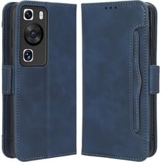 Cover-Discount Huawei P60 / P60 Pro - Etui mit vielen Kartenfächer blau (Huawei P60, Huawei P60 Pro), Smartphone Hülle, Blau