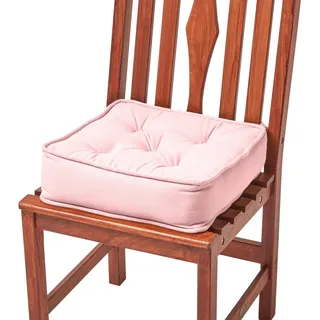 Homescapes Sitzkissen rosa 40/40/10 cm – Stuhlkissen Baumwolle , Rosa , Textil , Füllung: Polyester , Quadratisch , 40x10x40 cm , Oeko-Tex® , Heimtextilien, Wohntextilien, Sitzkissen