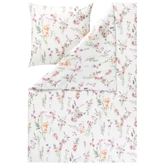 ESTELLA Bettwäsche Millefleur | Multicolor | 135x200 cm + 80x80 cm | extra weich & wärmend|pflegeleicht & trocknerfest | ideale Winterbettwäsche | 100% Baumwolle