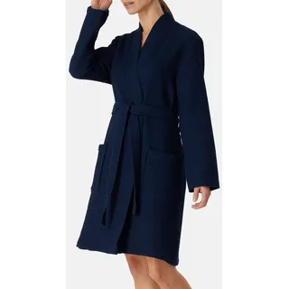 SCHIESSER Bademantel Waffelpique Blau S