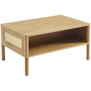 BAÏTA Couchtisch Haida Eichenoptik und Rattan