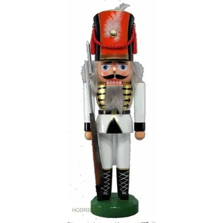 Nussknacker Soldat weiß 36cm NEU Nußknacker Figur Erzgebirge Weihnachtsfigur