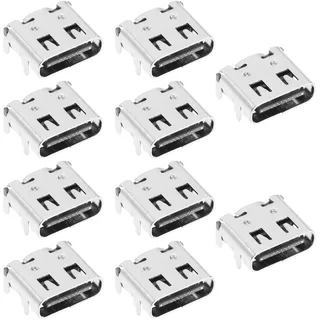 Create idea 10 STÜCKE Typ C USB Ladeanschluss Kompatibel mit PS5 Dual Sense Controller Game Handle Ladestecker USB C Adapter Ladebuchse Ersatzteile