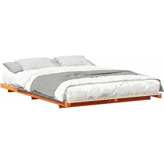 SYFAXTM Bodenbettgestell Wachsbraun 140 x 200 cm Massivholz Kiefer - Braun