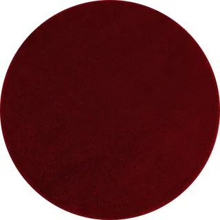 Novel Hochflorteppich , Rot , Textil , Uni , rund , Oeko-Tex® Standard 100 , für Fußbodenheizung geeignet, schmutzabweisend, für Hausstauballergiker geeignet, lichtunempfindlich, antistatisch, pflegeleicht, strapazierfähig, leicht zusammenrollbar , Teppiche und Böden, Teppiche, Runde Teppiche