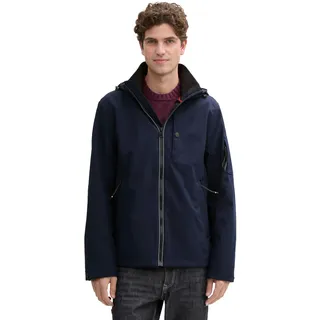 TOM TAILOR Bikerjacke aus Kunstleder, Black, S