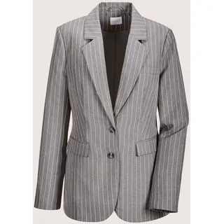 MADELEINE Jackenblazer "Blazer Longblazer mit Nadelstreifen" Streifenblazer, graphit, perlweiß, melange