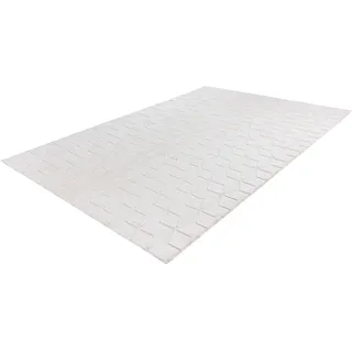 calo-deluxe Teppich »Jardan-1000«, rechteckig, 20 mm Höhe, besonders weich durch Microfaser, Wohnzimmer calo-deluxe creme/weiß B: 80 cm   1 St.