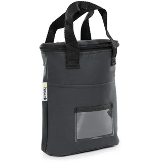 hauck Refresh Me 2, Grau - Isoliertasche für 2 Babyflaschen & Getränke, Thermotasche Warm & Kalt - mit Netztasche, Namensschild & Befestigung an Kinderwagen Buggy