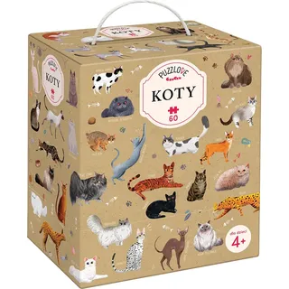 CZUCZU Puzzlove Katzen 60 Teile 91774 - Lernpuzzle für Kinder
