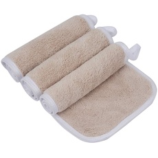 KinHwa Microfaser Waschlappen Make-up Entferner Tuch Waschbar Abschminktücher Ultraweich Waschlappen Gesicht Wiederverwendbar 15cmx30cm 3 Pack Braun