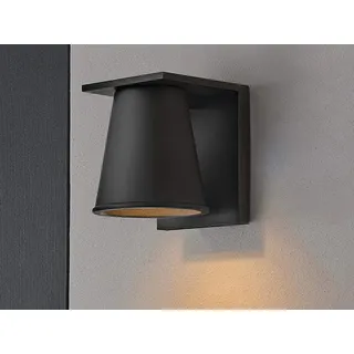 Elstead HANS Design Außen-Wandleuchte GU10 8W Schwarz IP44, Konus-Form - Schwarz
