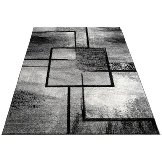 Paco Home Mondial 107", grau, B:200cm H:13mm L:290cm, Polypropylen, Teppiche, Teppich, Kurzflor, modernes abstraktes Design