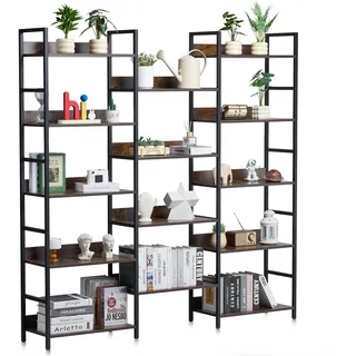 Vevor Bücherregal 14-stöckig Metall mehrfarbig