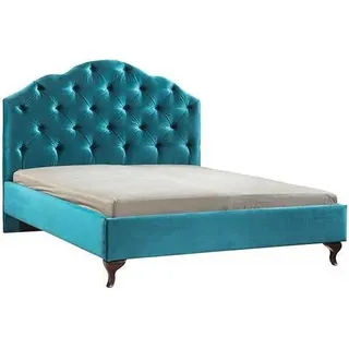 Designer Bett Betten Ehebett Doppelbett Polsterbett Lederbett - Model CL-4 - Blau