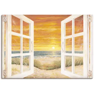 ARTland Wandbild »Fenster zum Meer«, Meer Bilder, (1 St.), als Alubild, Outdoorbild, Leinwandbild, Wandaufkleber, versch. Größen, beige