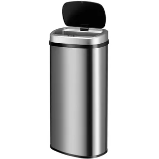 Juskys Viereckiger Mülleimer 70 l Silber
