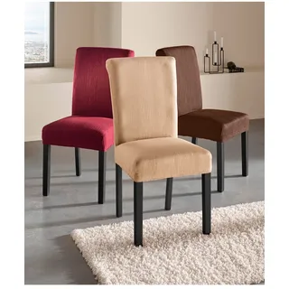 Hussen-Set Gr. 1, rot, 1 - Stuhlhusse, 55% Baumwolle, 40% Polyester, 5% Elasthan, Hussen, Hussen-Set