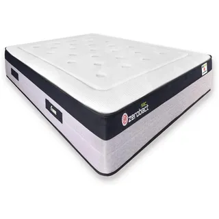 Matnature Zerobact Sac | Viskoelastische Matratze | Taschenfedern, hohe Festigkeit und Premium-Anpassungsfähigkeit, Höhe 30 cm, rutschfest und antibakteriell (200 x 200 cm)