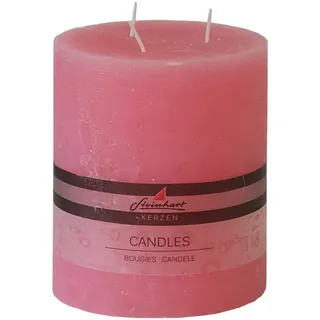 Steinhart Dreidochtkerze , Rosa , zylindrisch , 14 cm , Made in EU, Dekra , Dekoration, Kerzen & Kerzenhalter, Dreidochtkerzen