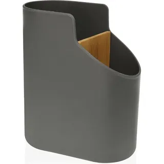 Gefäß für Küchenutensilien Versa Grau 8,5 x 17,6 x 15 cm ABS Bambus - Grau