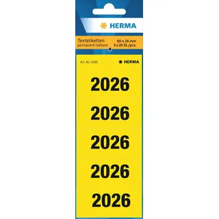 Herma 100 HERMA Inhaltsschilder 2026 gelb