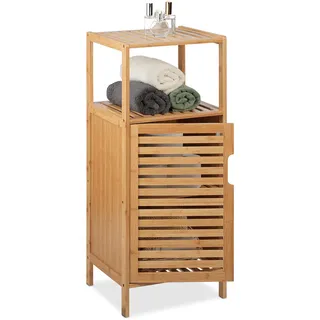 Relaxdays Badschrank 87 x 36,5 x 33 cm Natur