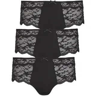 Nina Von C. Hipster »3er Pack Damen Hipster Silver Edition« Spar-Pack, schwarz