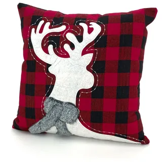 WECKBRODT Elch Dekokissen 40 x 40 cm Rot