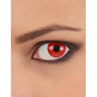 Zoelibat Eyecatcher 84063141-597 - Farbige Kontaktlinsen, 1 Paar, für 12 Monate, Rot, Karneval, Fasching, Halloween