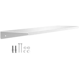 SOTECH Wandregal Hover-V 450 x 130 x 30 mm weiß Wandmontage Bücherregal | inkl. Befestigungsset für Bad Küche oder Wohnzimmer