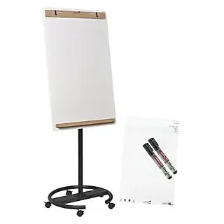Legamaster SKETCH INFINITE Flipchart – weiß – mobiler Rundfuß – 2in1 Whiteboard & Papiertafel – rahmenlos, magnetisch – Präsentationstafel für Büro, Meetings und Workshops