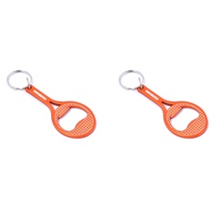 munkees 2 x Schlüsselanhänger Tennis Flaschenöffner Tennisschläger, Orange, Doppelpack, 340539
