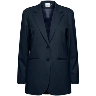 ICHI IHKATE SUS OVERSIZE BL Damen Blazer Longblazer Jacke Long-Blazer mit Knöpfen Stretch und Reverskragen, Größe:2XL, Farbe:Total Eclipse (194010)