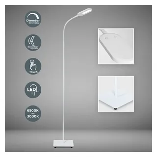 B.K.Licht LED Stehlampe 1 H: 158,6cm weiß