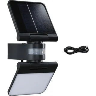 Paulmann Solarleuchte Edelstahl 28,9 cm inkl. Bewegungsmelder grau, schwarz
