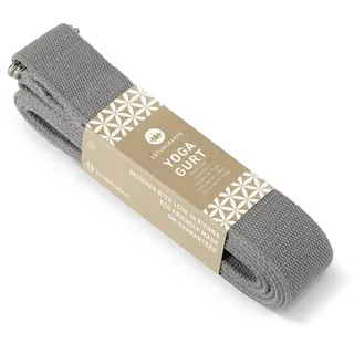 Lotuscrafts® Yogagurt 2,5 m - Yoga-Band zum Dehnen; 100% Bio-Baumwolle, Yogagurt Lang mit Verschluss aus Metall, Yoga-Strap für Einsteiger und Fortgeschrittene, 250 x 3,8 cm