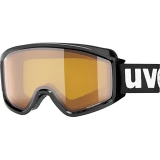 Uvex g.gl 3000 LGL - Skibrille für Damen und Herren - konstrastverstärkend - vergrößertes, beschlagfreies Sichtfeld - black/lasergold lite-blue, one size