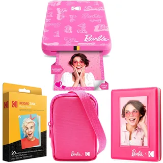 Kodak x Barbie Step Slim Kabelloser Sofortbild-Fotodrucker (Signature Style) + Barbie Deluxe Kameratasche + Barbie Fotoalbum + Zink-Papier (20 Blatt)