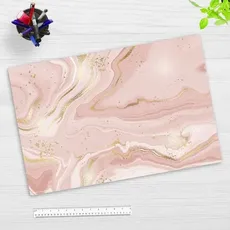 Cover-your-desk Schreibtischunterlage für Kinder rosafarbener Marmor mit Goldadern, aus hochwertigem Vinyl , 60 x 40 cm