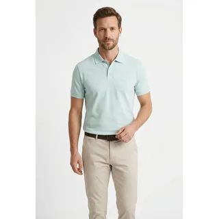 Poloshirt BOSS GREEN "Pio 2", Herren, Gr. 3XL, turquoise, aqua447, Jersey, Obermaterial: 100% Baumwolle, unifarben, regular fit normal, Rippstrickbündchen, Shirts Poloshirt