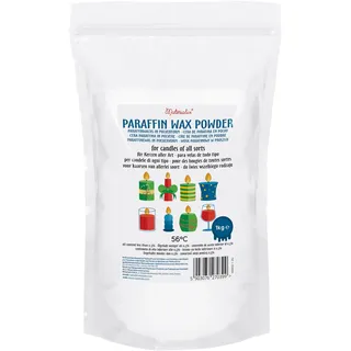 Materialix Paraffinwachs Pulver für Kerzen - verschiedene Größen (1kg) - Kerzenwachs, Kerzensand, Kerzenwachs zum gießen