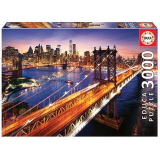 Educa - Puzzle 3000 Teile für Erwachsene | Manhattan, New York, USA. 3000 Teile Puzzle für Erwachsene und Kinder ab 14 Jahren, Inklusive Ersatzteilservice, Solange der Vorrat reicht (18508)