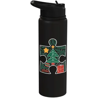 Weihnachtsbaum-Puzzle Stainless Steel Insulated Water Bottle