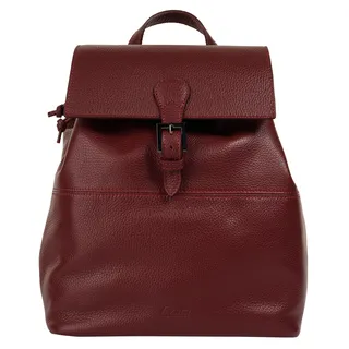 Cluty Cityrucksack echt Leder, Made in Italy, rot
