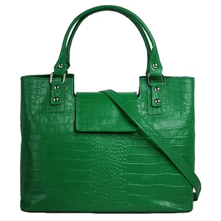 Cluty Henkeltasche Leder Grün