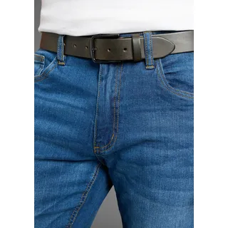 Ledergürtel MAN'S WORLD, Herren, Gr. 11,5, grün (dunkelgrün), Leder, Gürtel Ledergürtel, im klassischen Design mit edel schimmernder Schnalle - NEW