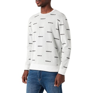 HUGO Herren Pullover Slove, Weiß (White 100), X-Large (Herstellergröße: XL)