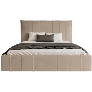 Fedve Polsterbett Acate 160x200 cm, Beige , Textil , 160x200 cm , Schlafzimmer, Betten, Polsterbetten